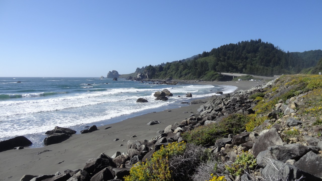 On Highway 1 Which Snakes Around California's Pacific Coast For a Short Stretch
