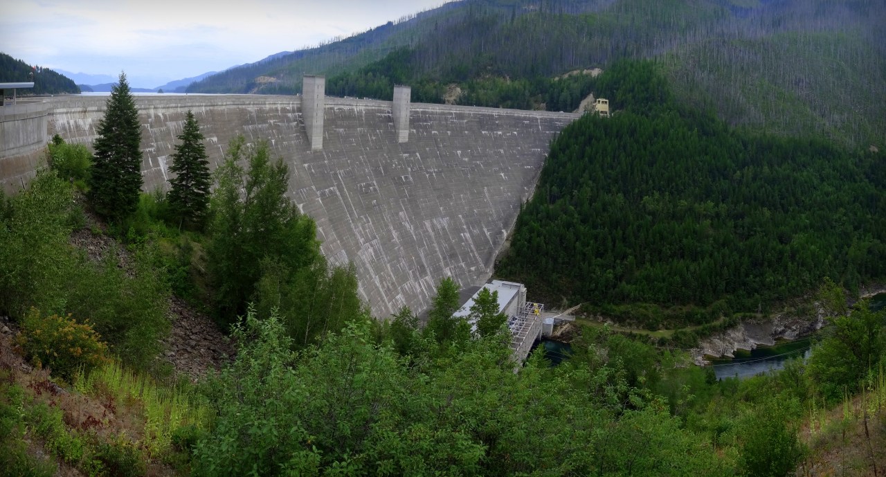 Find Huge Man-Made Dams... (This One is Hungry Horse Dam, Montana. What a Name, Right?)