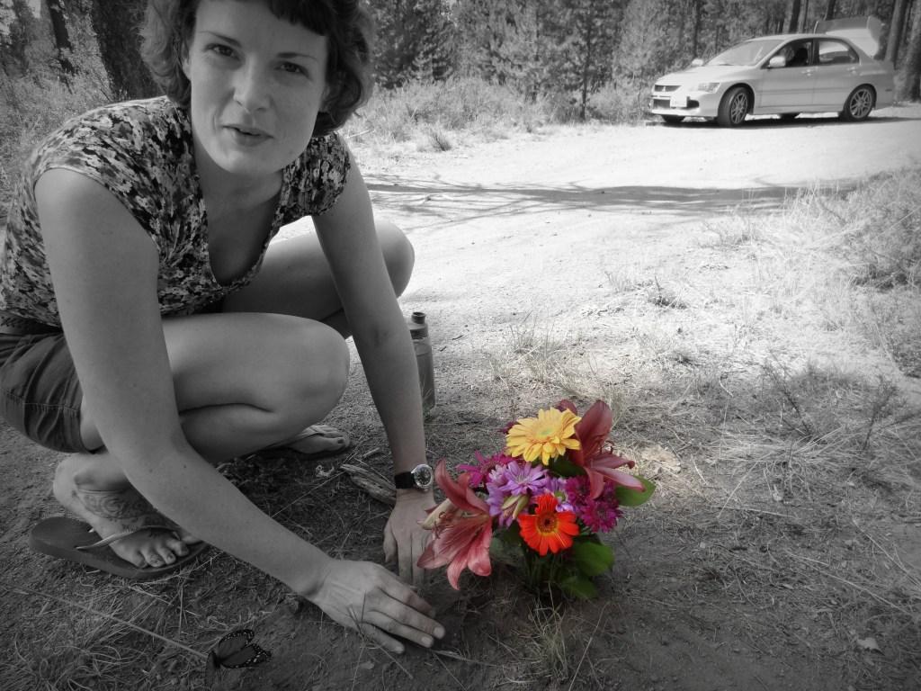 And gave the Flowers back to the Earth (And perhaps made a Passer-by smile)